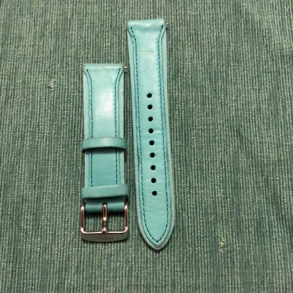 Fossil Teal Leather Band 20 MM